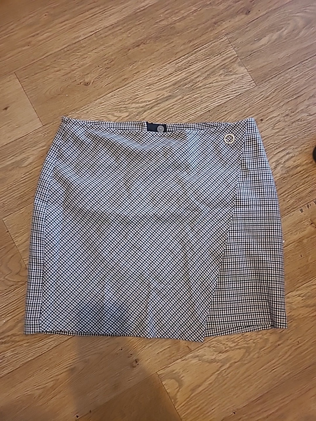 Ladies George Size 14 Beige Patterned Lined Short Skirt