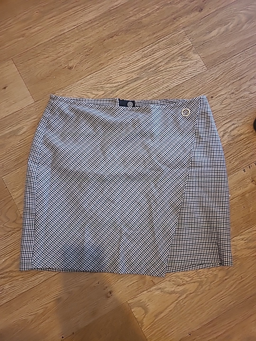 Ladies George Size 14 Beige Patterned Lined Short Skirt