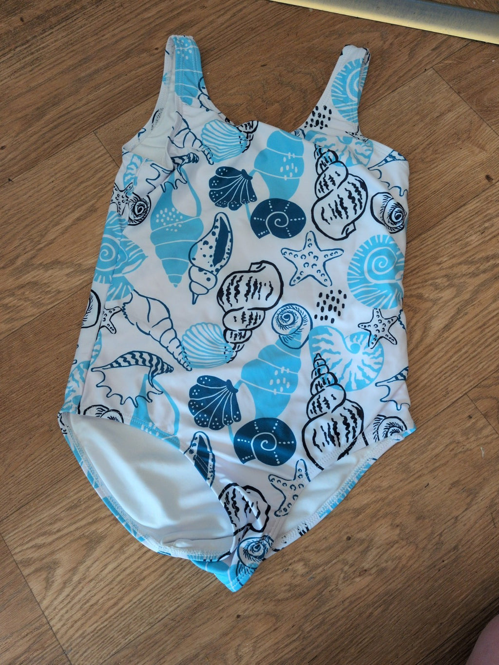 Tu 9 Years Blue White Sleeveless Swimming Costume