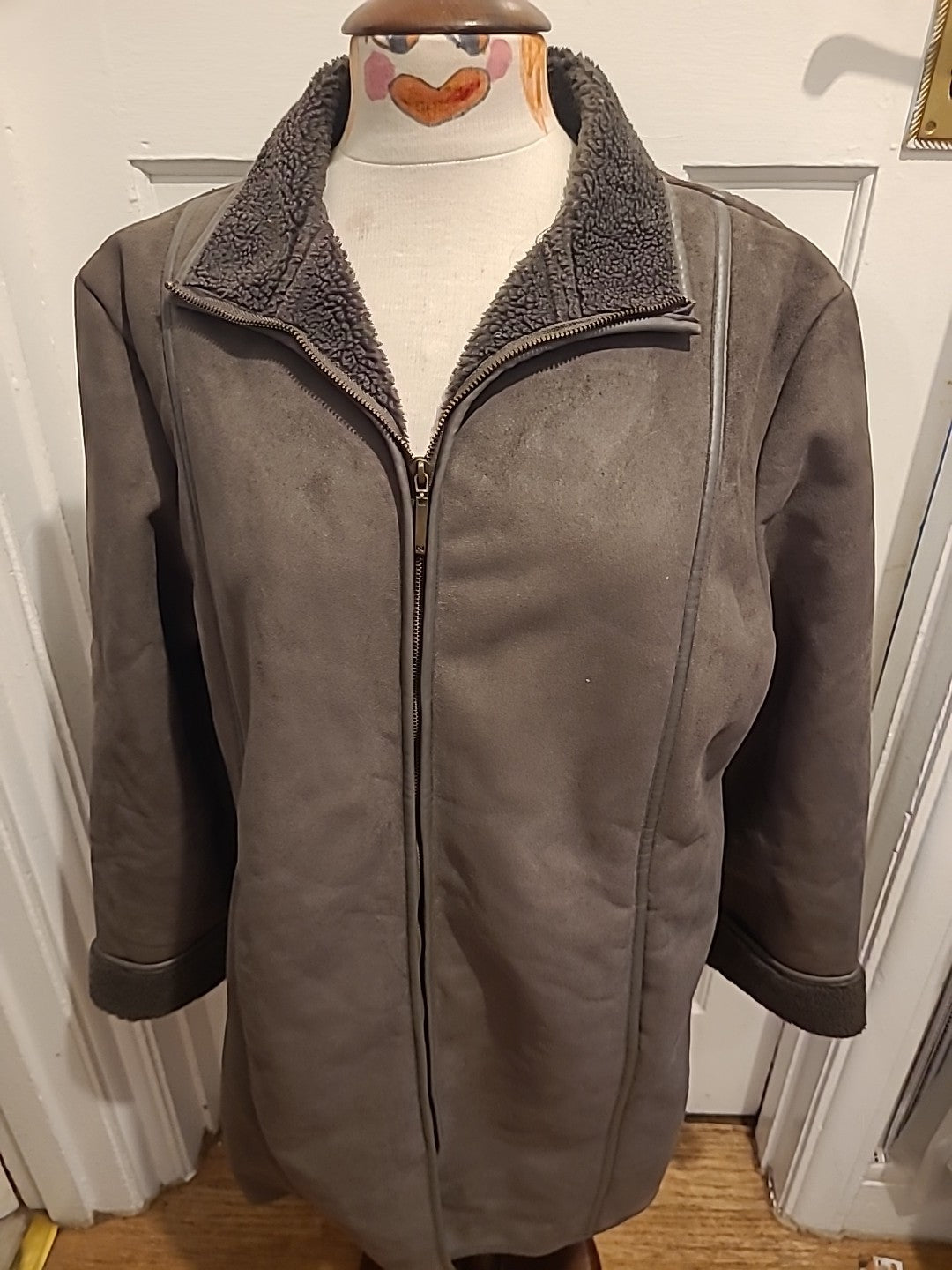 Mens Next Size XL Brown Zip Through Jacket