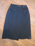Ladies Marks And Spencer Size 12 Black Long Skirt