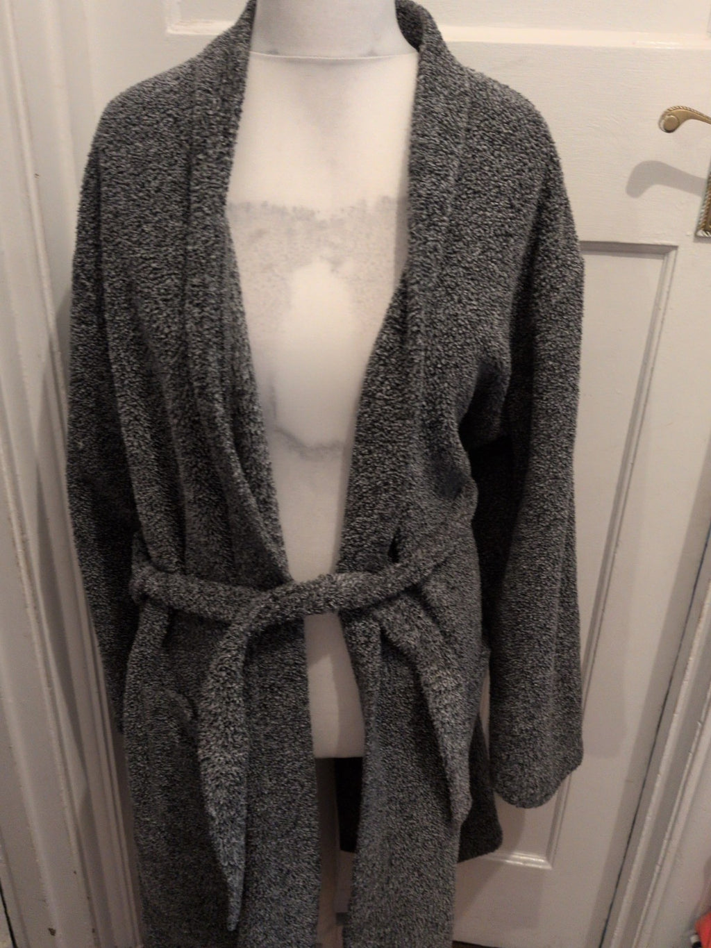 George Large Grey Dressing Gown Robe With Cord