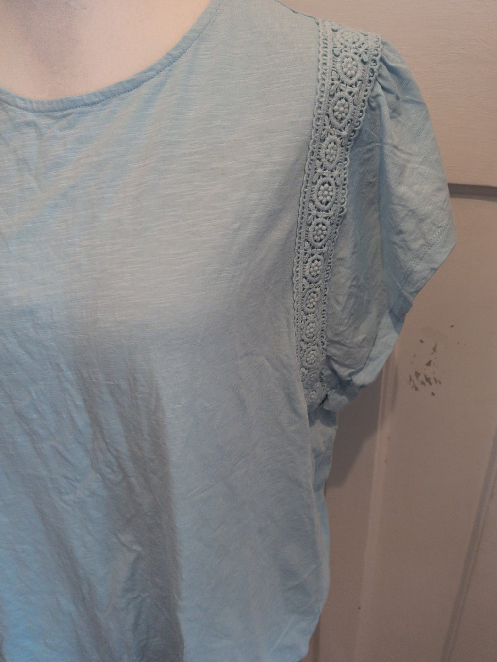 JD.Williams 24 Sky Blue Short Sleeve T-shirt Blouse