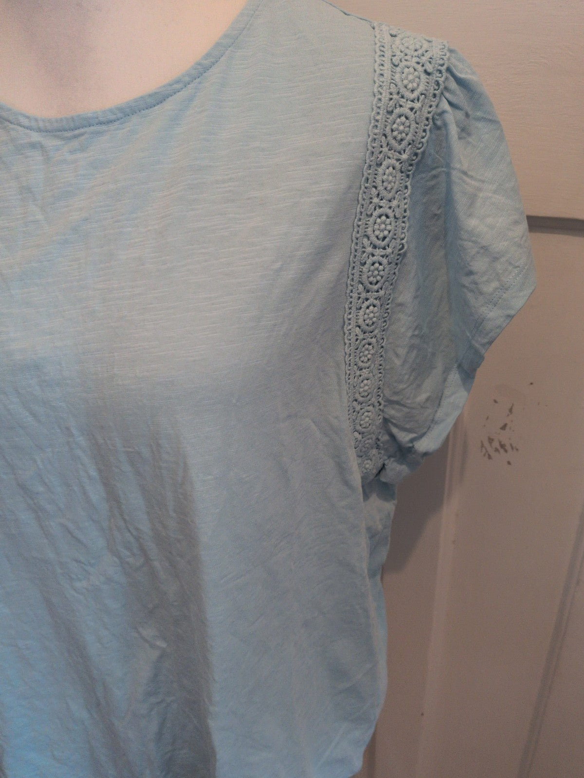 JD.Williams 24 Sky Blue Short Sleeve T-shirt Blouse