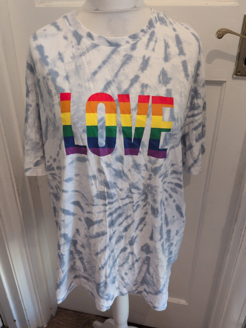 F&F 2XL Blue Dye Short Sleeve "Love" T-shirt *