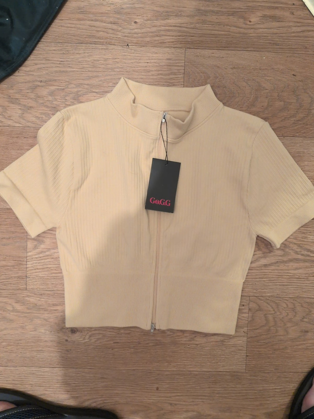 Brand New L/XL Beige Sports Suit Top