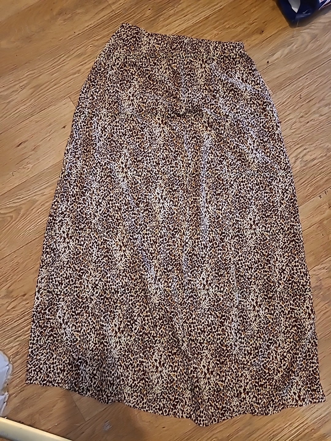 Ladies B.Young Size Euro 36 Leopard Print Elasticated Long Length Skirt