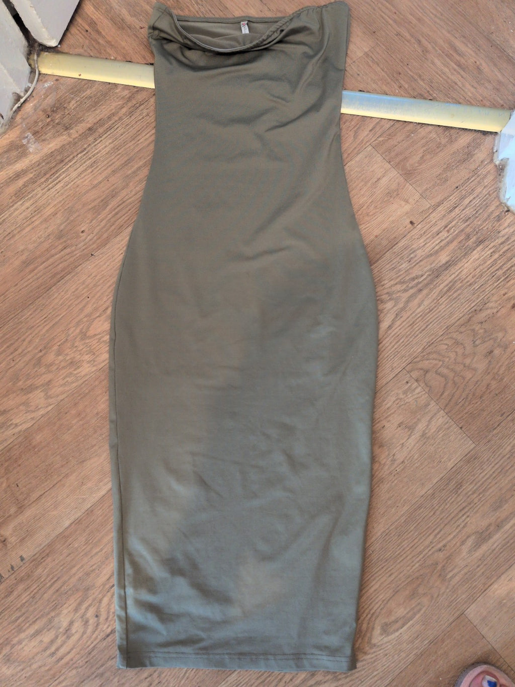 Polly Small Mink Sleeveless Strapless Pencil Dress Long
