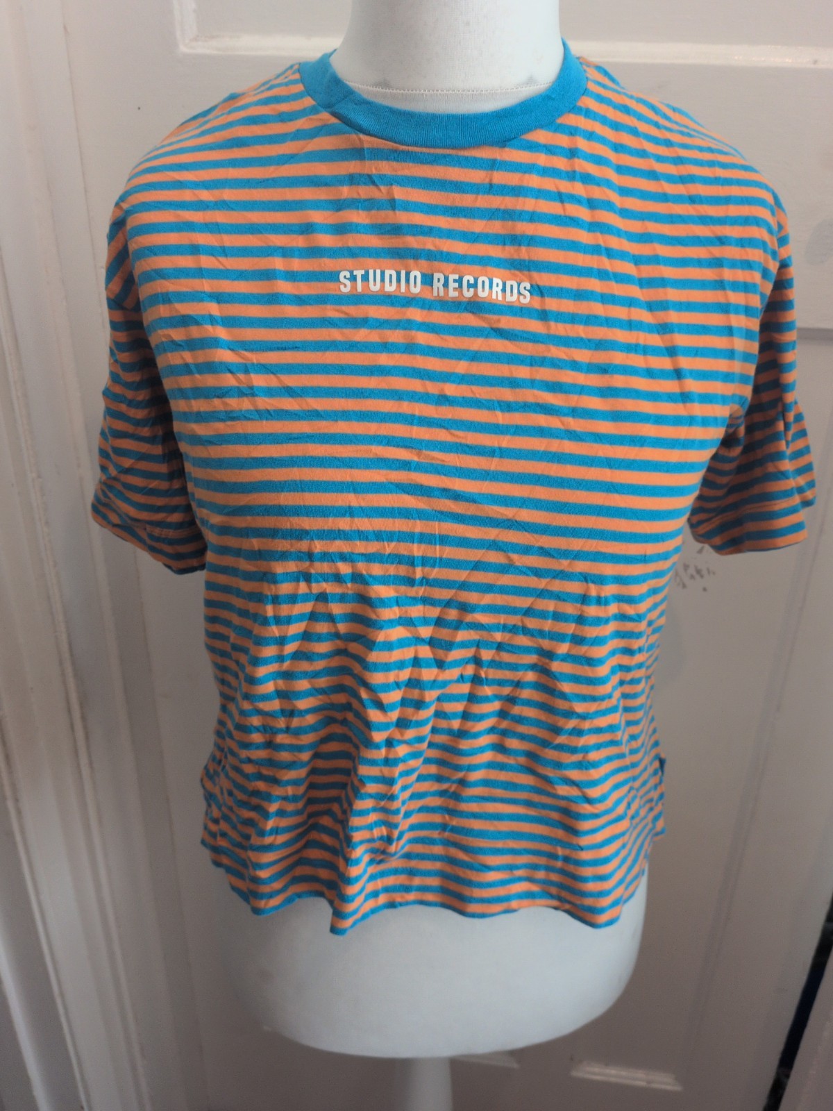 Next 12 Years Blue And Orange Striped T-shirt