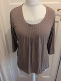 Ladies Size 16 Sable Round Neck 3/4 Sleeve Blouse