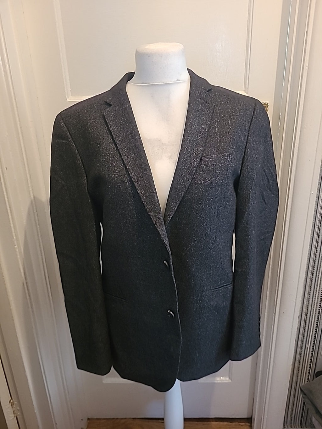 Mens Primark Size Large Grey Fleck Slim Fit Blazer