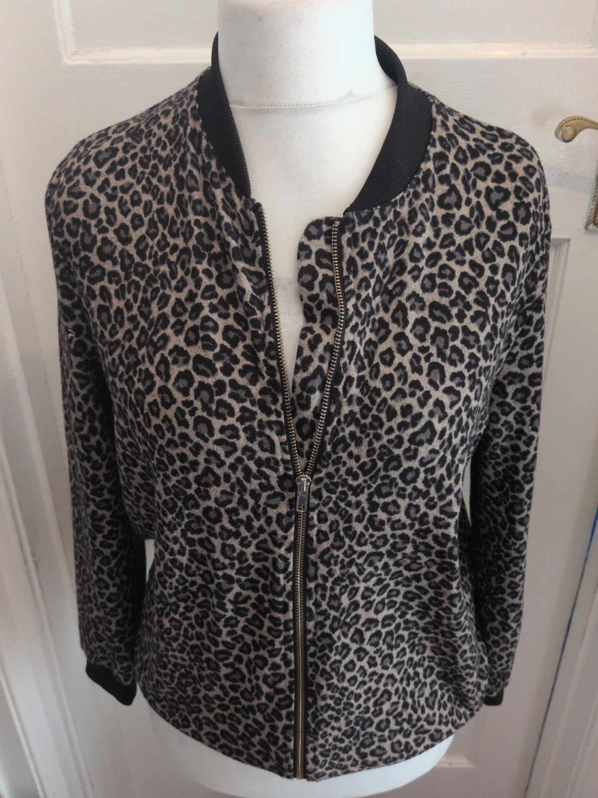 Primark 14 Leopard Print Full Zip Basic Jacket