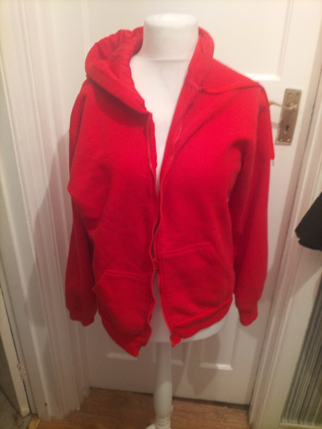 Mens Y.F.L Size 3XL Red Full Zip Hoodie Heavy Bobbling