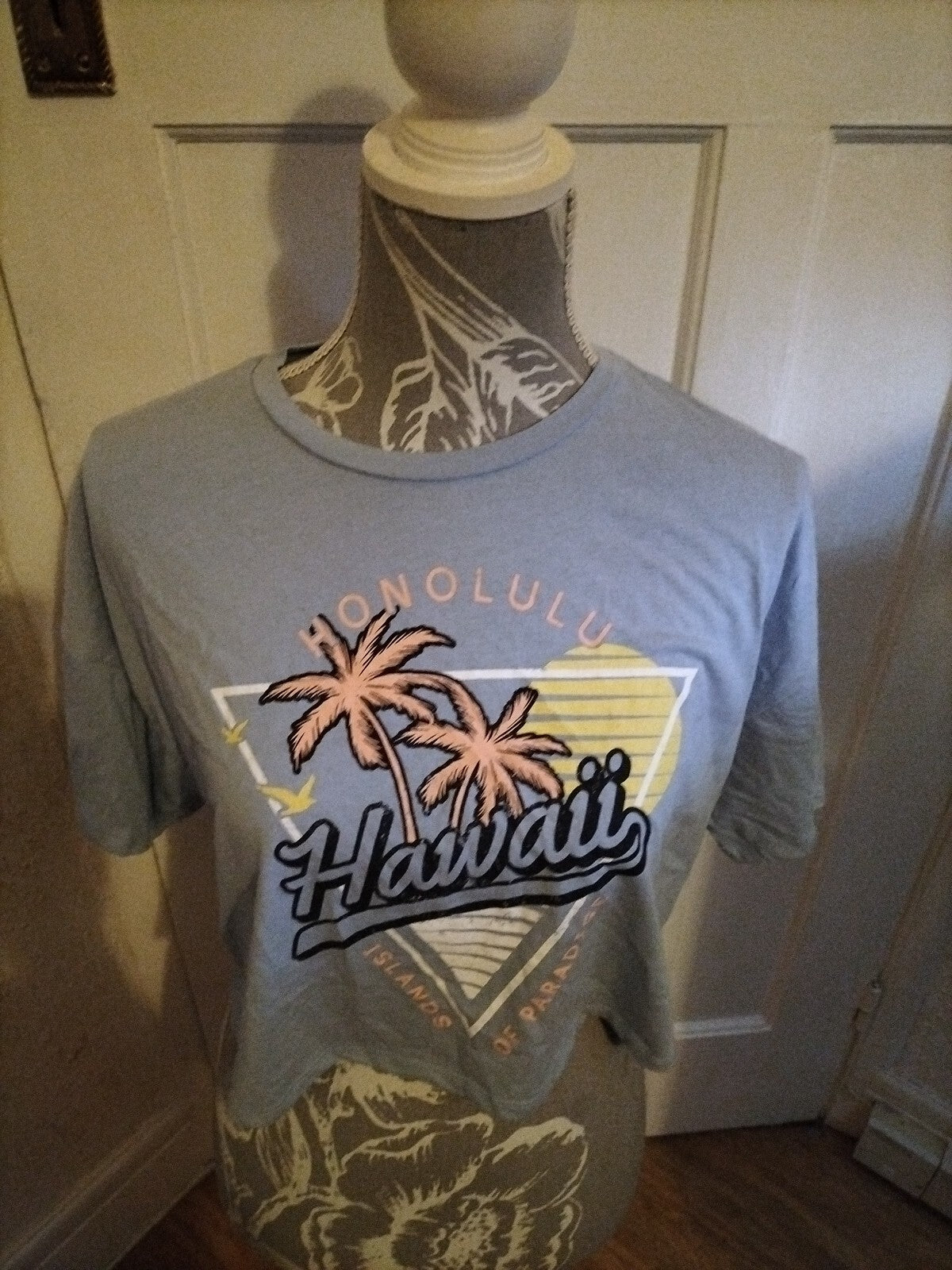 Ladies Primark Medium Blue Honolulu Cropped Top
