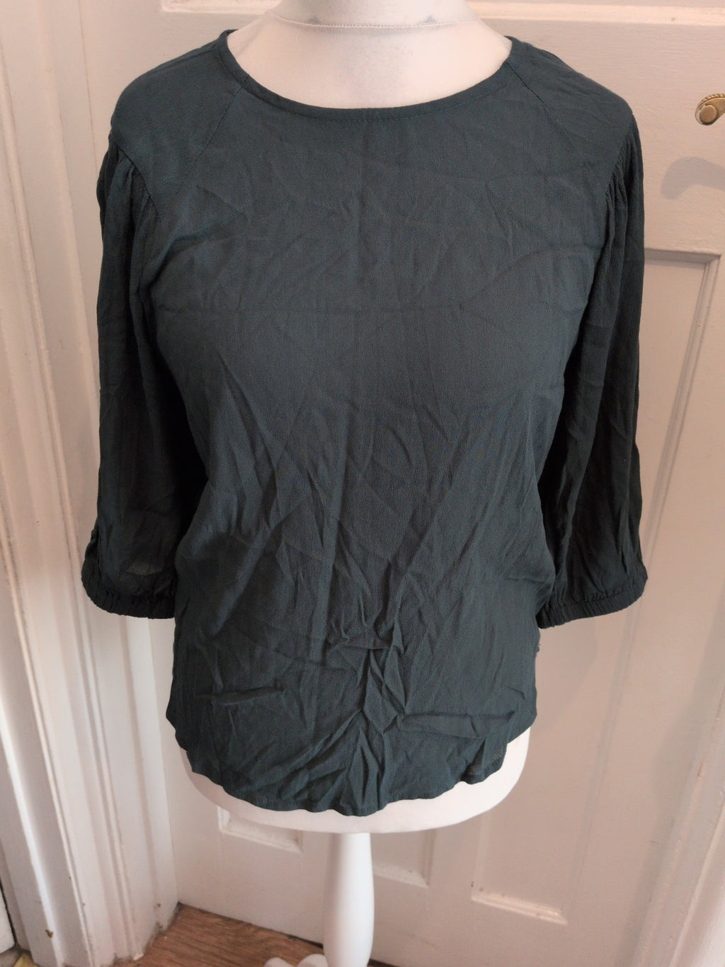 Apricot 12 Bottle Green Long Sleeve Blouse