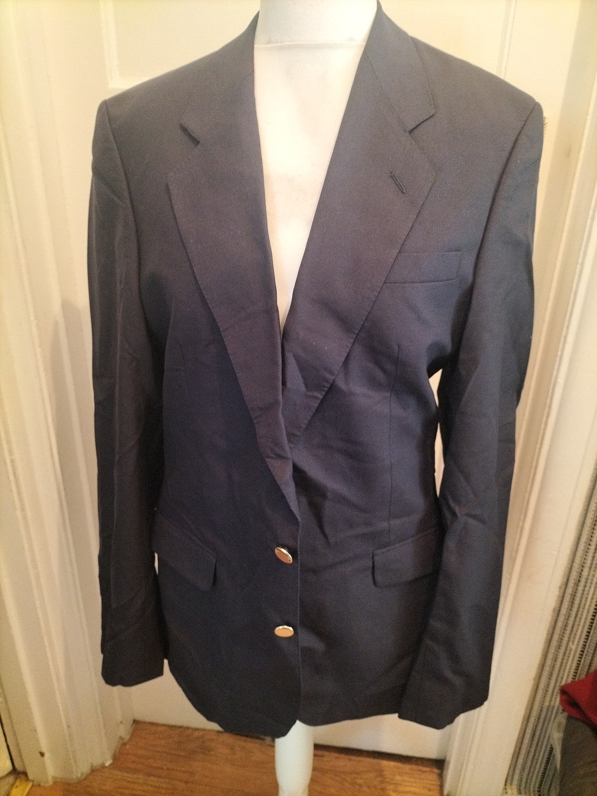 Mens David Little Size XL Cool Wool Navy Blazer