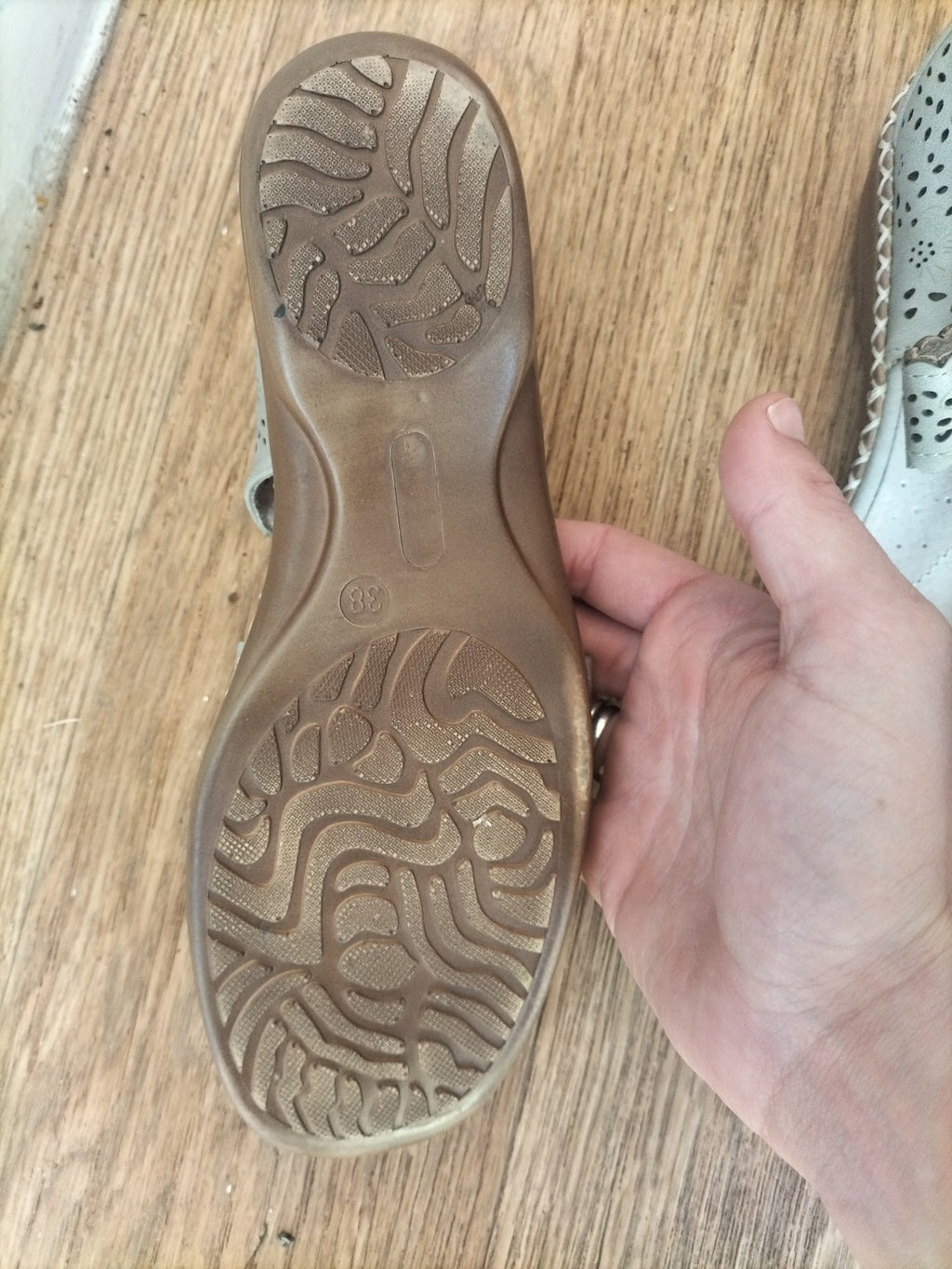 Ladies Lorrella Footwear Size EU 38 Beige Slip On Sandals