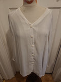 Ladies Size Large White Lined Long Sleeved Blouse