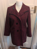 Debenhams Petite 12 Red And Black Lined Jacket