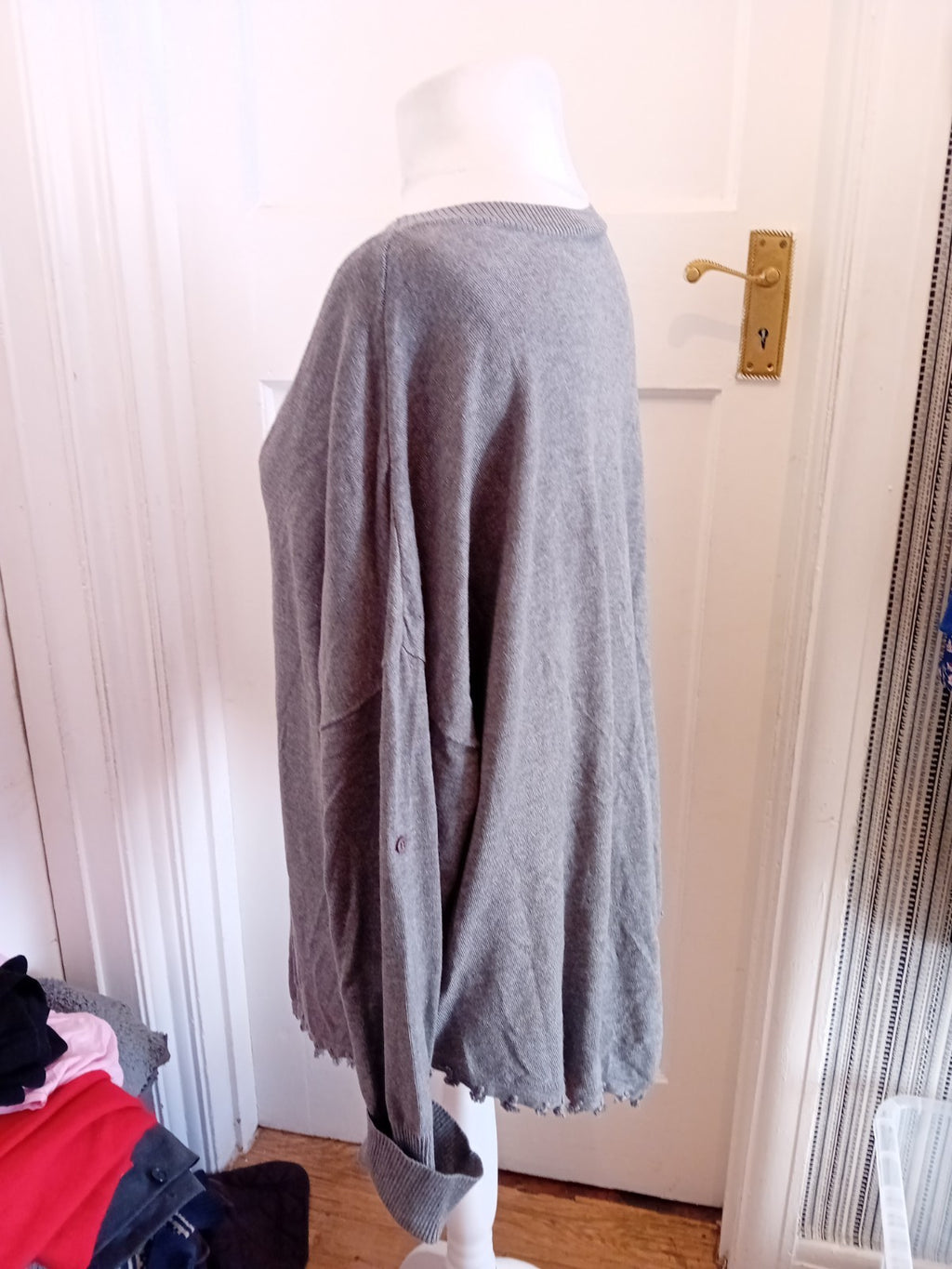 Bodyflirt Large Grey V Neck Long Sleeve Jumper