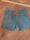 Matalan Small Turquoise And Navy Elasticated Swim Shorts