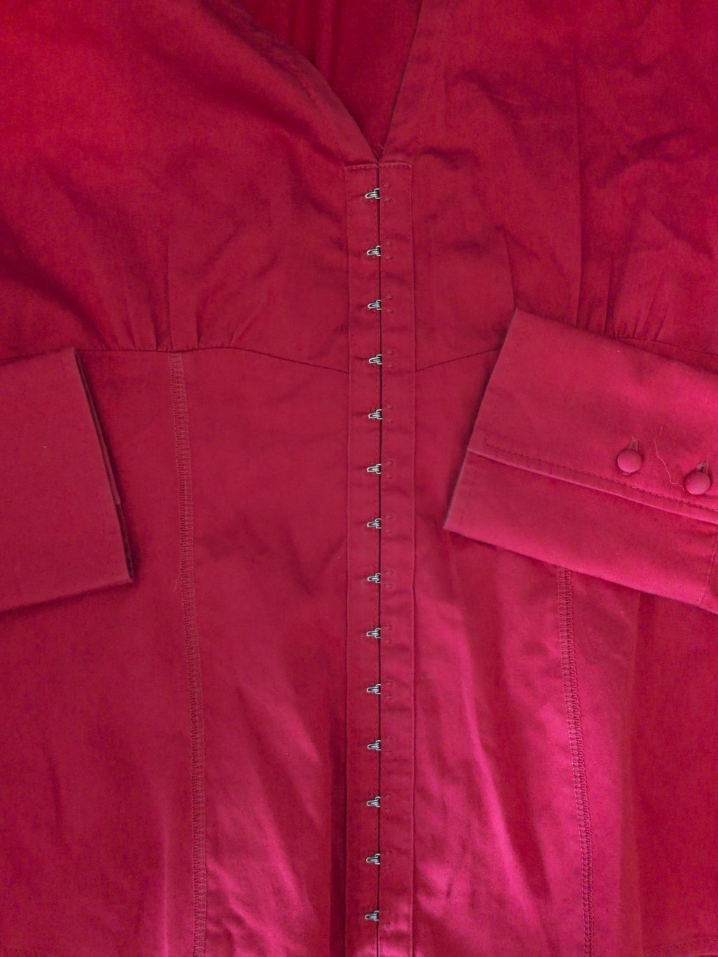 Next 12 Hot Pink Long Sleeve Clip Fastening Blouse