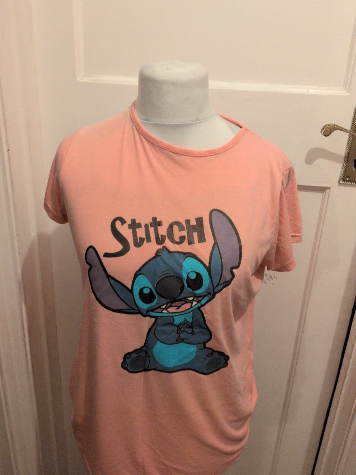 Girls Disney 14-15 Years Coral Stitch T-shirt