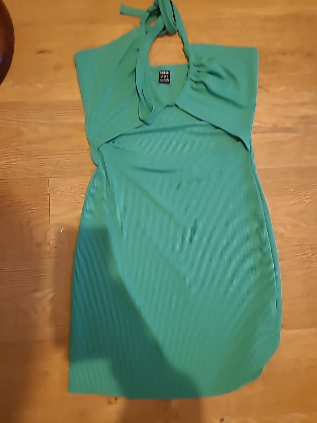 Ladies Shein Size Small Green Halterneck Dress