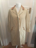 Ladies Large Gold Fleck Lined Padded Long Length Jacket