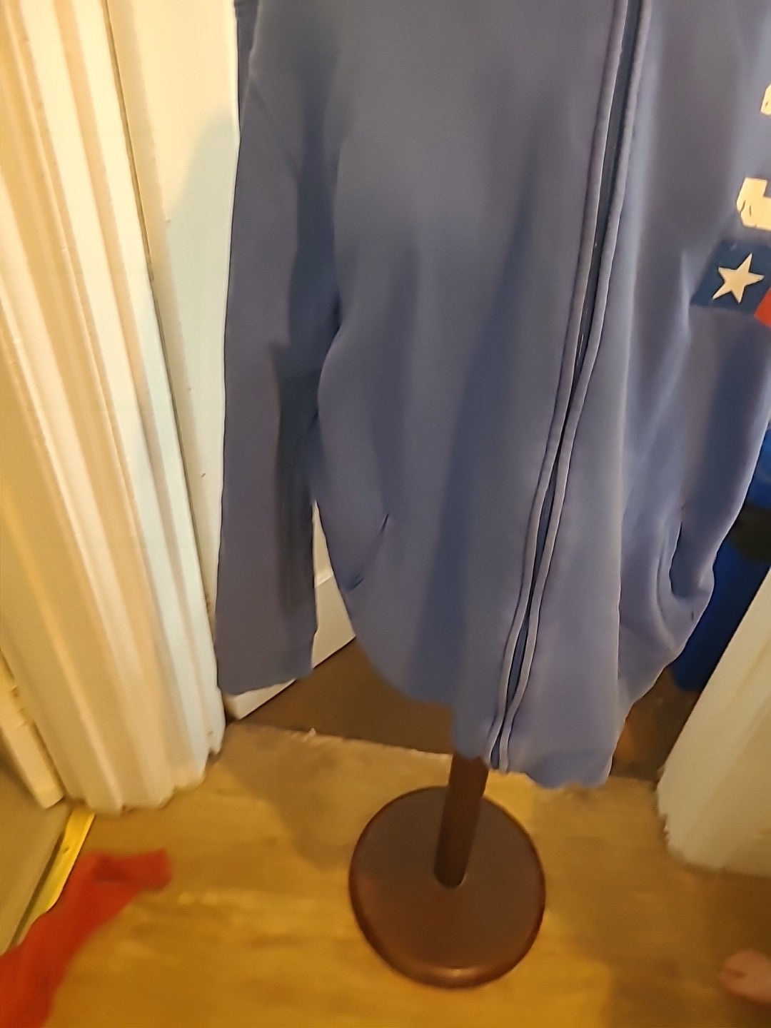 Mens Ks34 Size Large Blue Zip Through Jacket