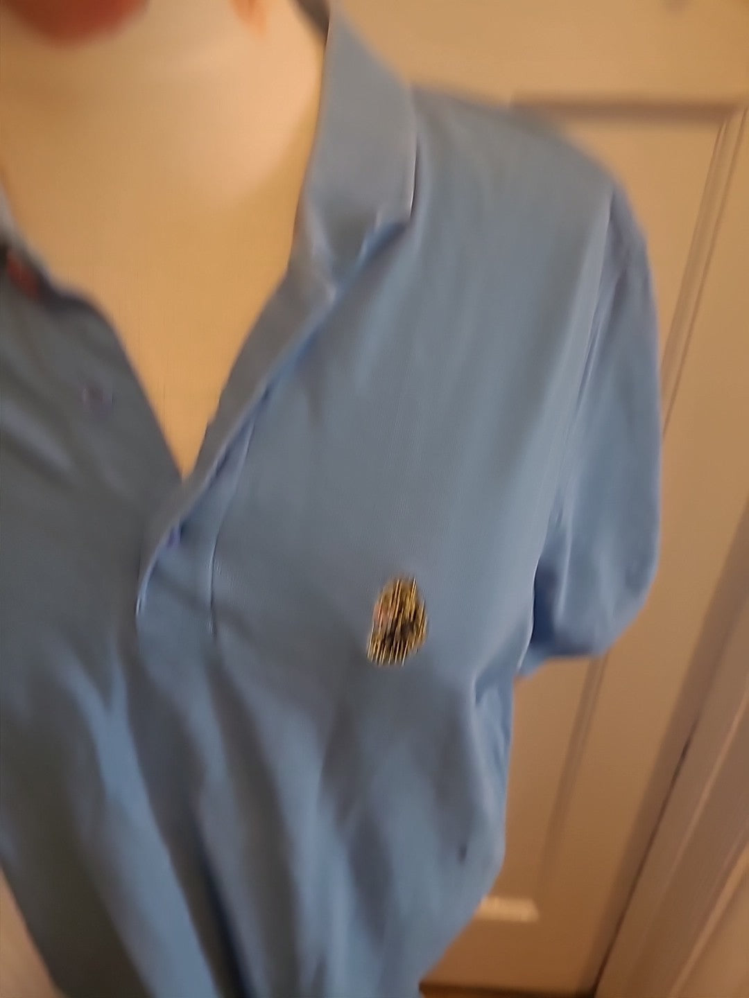 Mens Luke Sport Size Medium Blue Polo Shirt