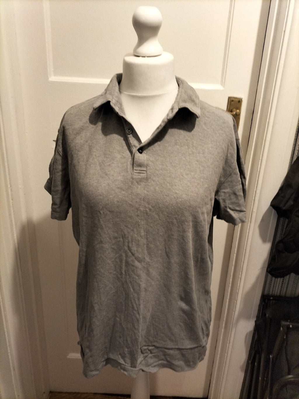 Mens APT.9 Size XL Grey Polo Short Sleeved
