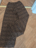 Ladies Size Small Brown And Black Elasticated Trousers
