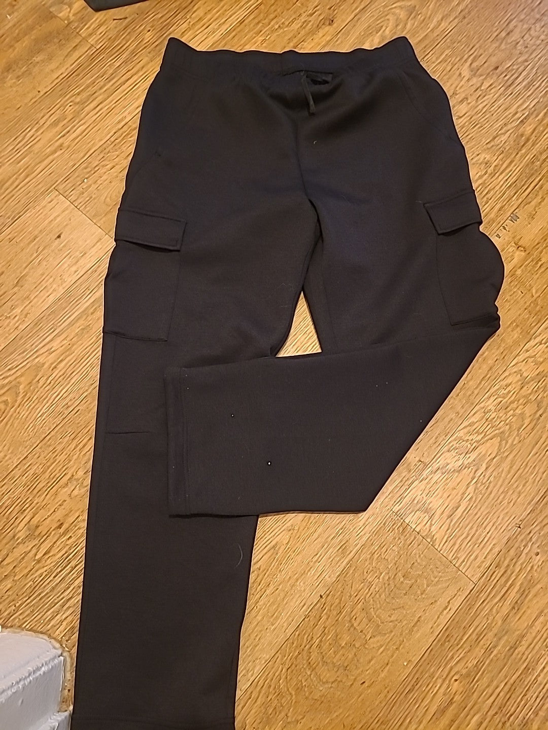 Ladies H&M Dry Move Tapered Fit Size 12-14 Black Tracksuit Bottoms