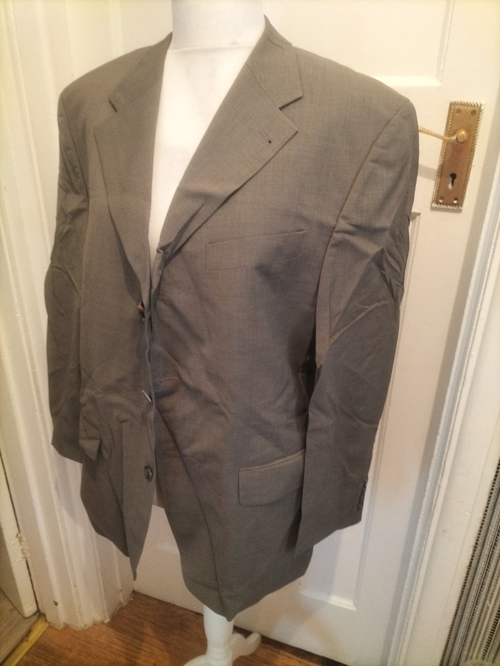 Mens Size XL Grey Pure New Wool Lined Padded Blazer