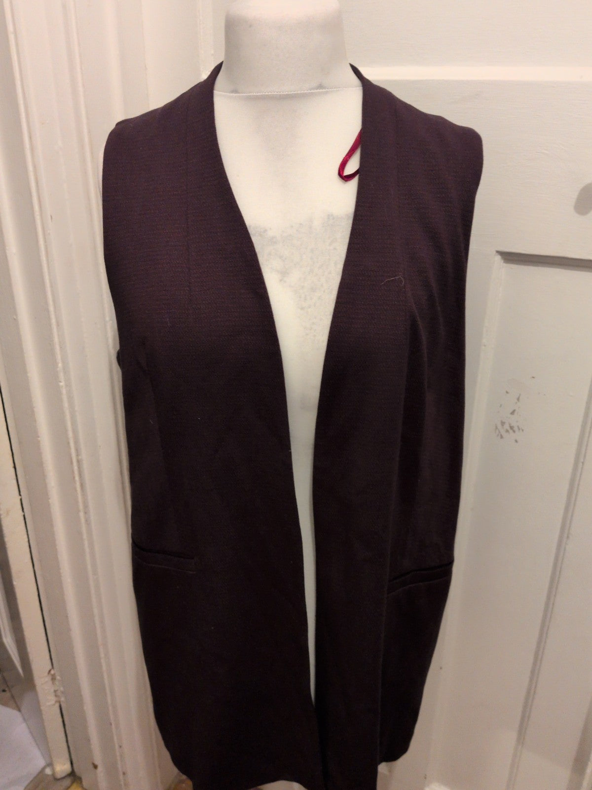New Look 16 Dark Purple Sleeveless Blouse Lined