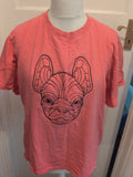 Lifework Medium Pink Short Sleeve Dog Print T-shirt