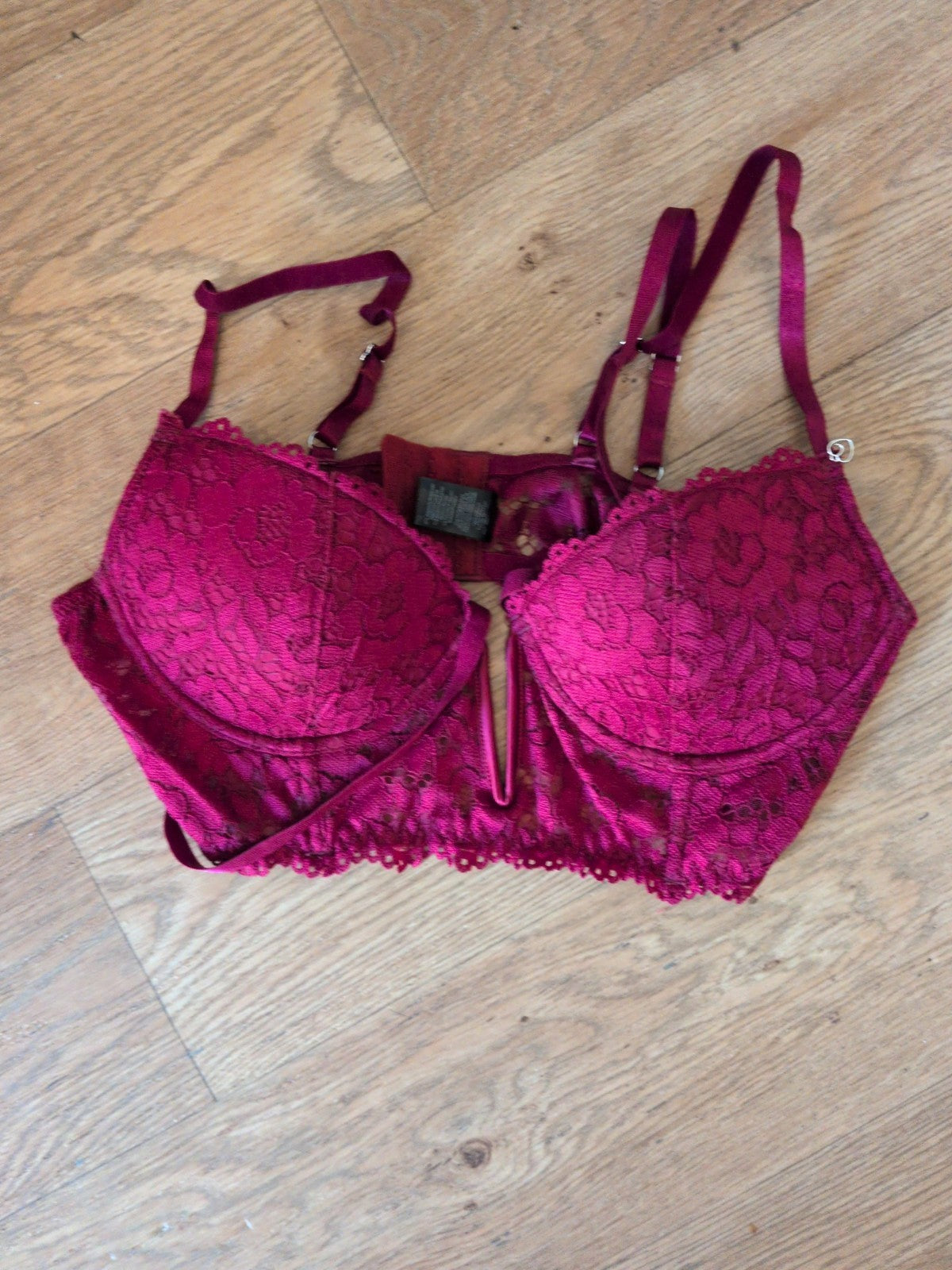 Lovehoney Large Burgundy Pad And Wire Bra
