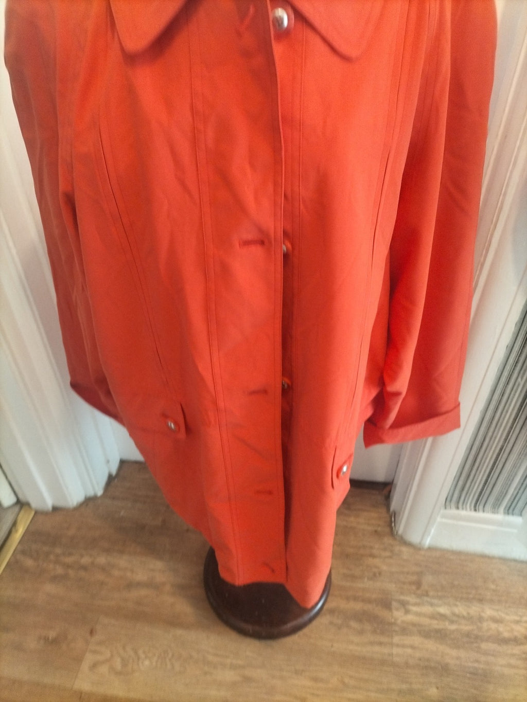 Ladies Telemac Size 3XL Orange Lined Long Sleeved Coat