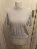 Ladies Size Medium Pale Lilac Short Sleeved Top