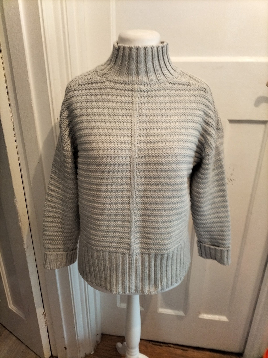 Tu 14 Grey Knit High Neck Long Sleeve Jumper