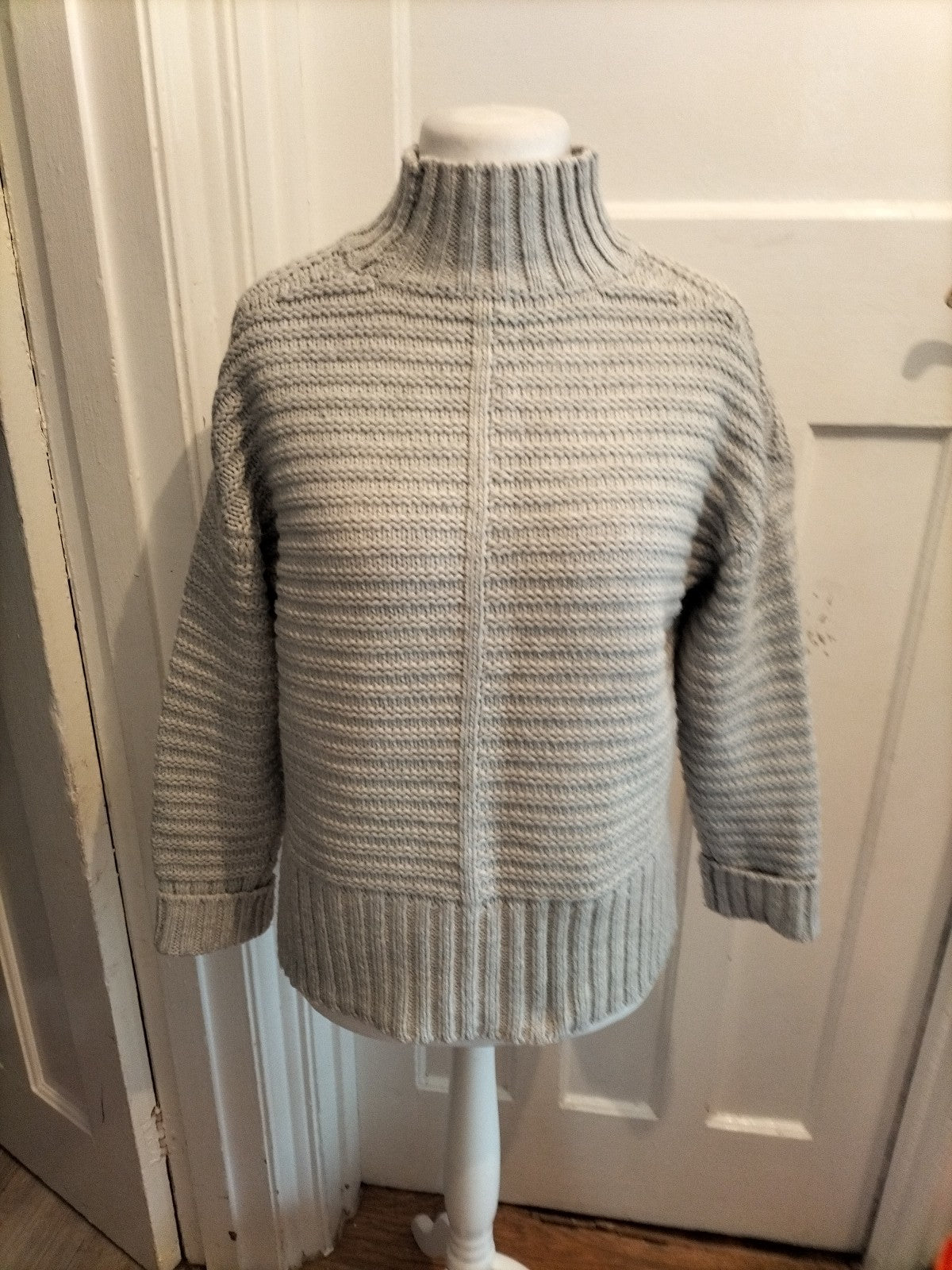 Tu 14 Grey Knit High Neck Long Sleeve Jumper