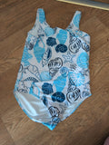 Tu 9 Years Blue White Sleeveless Swimming Costume