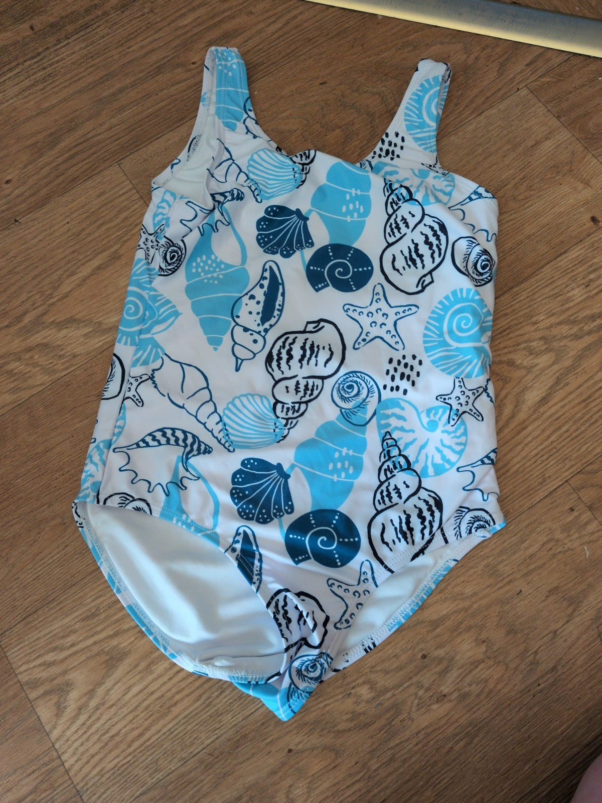 Tu 9 Years Blue White Sleeveless Swimming Costume