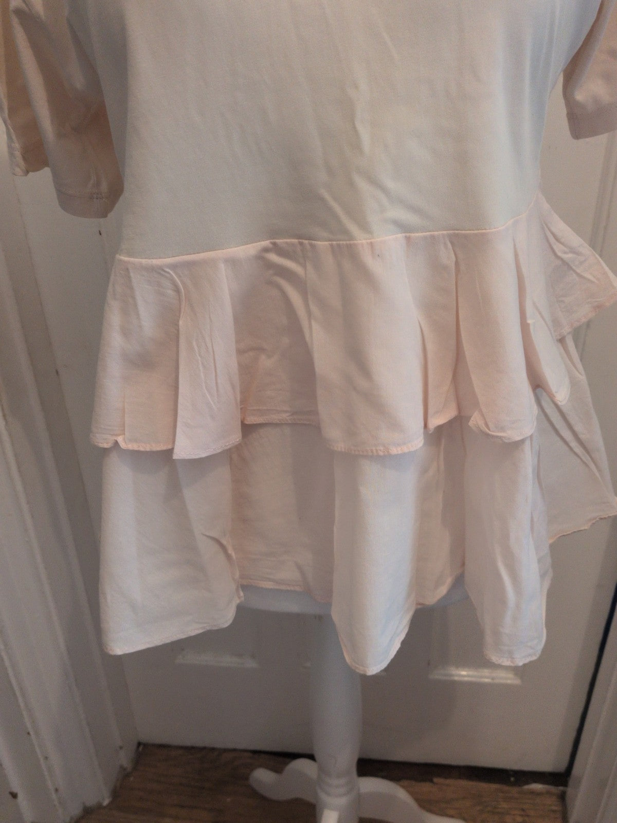Cream&Rouge Medium White Short Sleeve Blouse