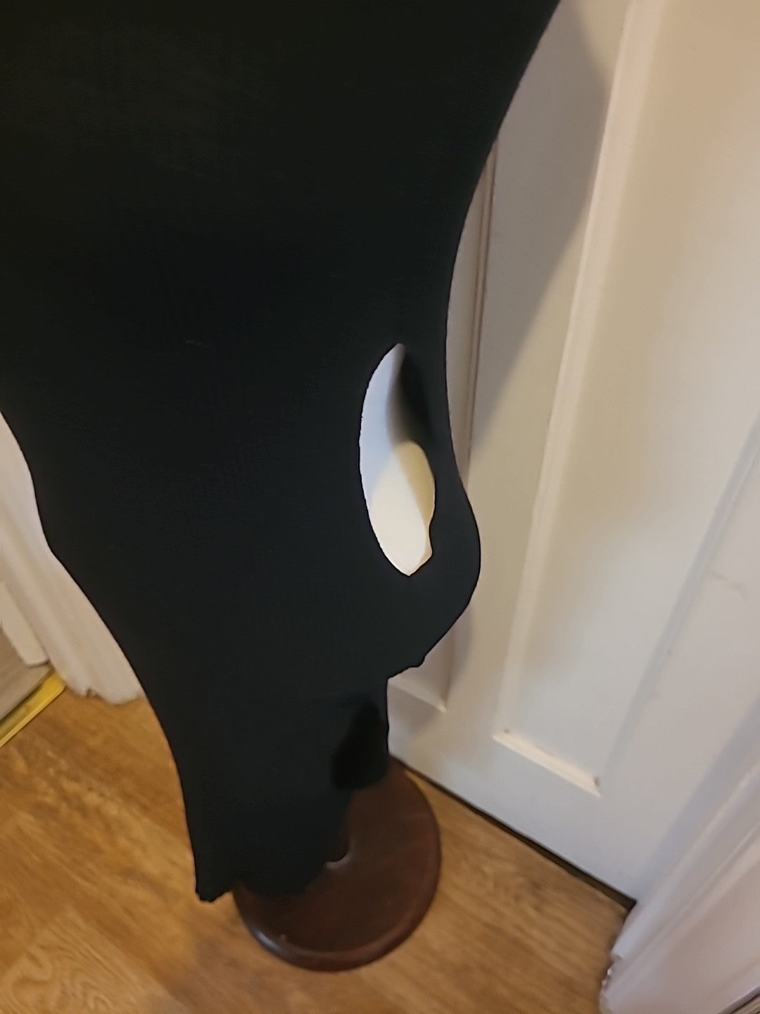 Ladies Black Bodycon Dress Size 10/12 Stretchy
