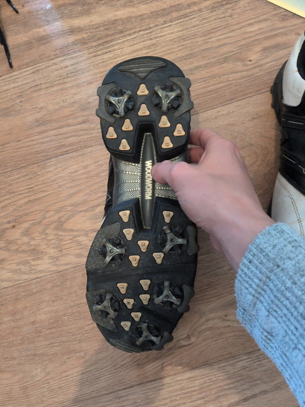 Woodworm UK 8 Black And White Trainers Need A Clean