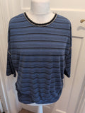 Tu 16 Blue And Black Half Sleeve Pullover Jumper