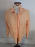 Pieces Medium Pale Orange Long Sleeve Buttoned Blouse