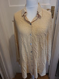 Ladies Fabiani Size 48* Beige Long Sleeved Blouse